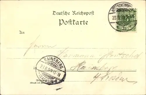 Litho Gohlis Niederau in Sachsen, Buschmühle, Gondelteich