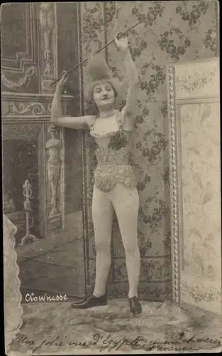 Ak Clownesse, Mädchen in Clown-Kostüm