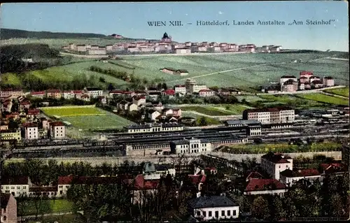 Ak Wien 13 Hietzing Hütteldorf, Landesanstalten Am Steinhof, Bahnhof