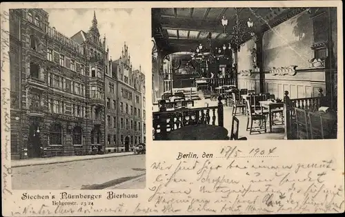 Ak Berlin Mitte, Siechens Nürnberger Bierhaus, Behrenstraße 23/34