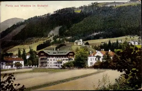 Ak Mieders in Tirol, Ortspartie, Stubaital