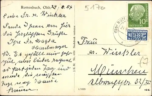 Ak Rottenbuch in Oberbayern, Panorama, Kirche