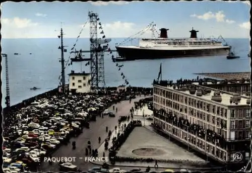Ak Le Havre Seine Maritime, Paquebot France, CGT, Passagierdampfer, Hafen