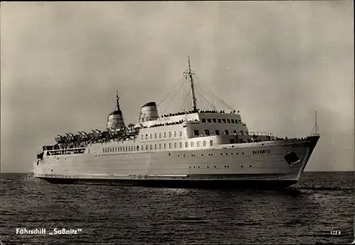 Ak Fährschiff Sassnitz, Saßnitz