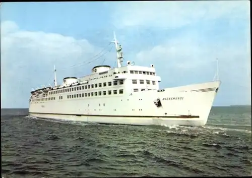 Ak Fährschiff Warnemünde