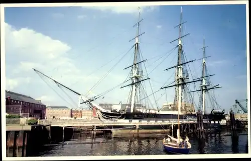 Ak US Amerikanisches Kriegsschiff, USS Constitution, Old Ironsides, Frigate