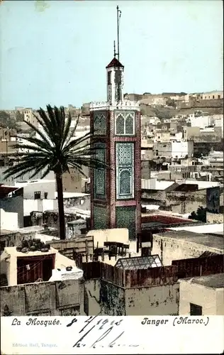 Ak Tanger Marokko, Blick zur Moschee