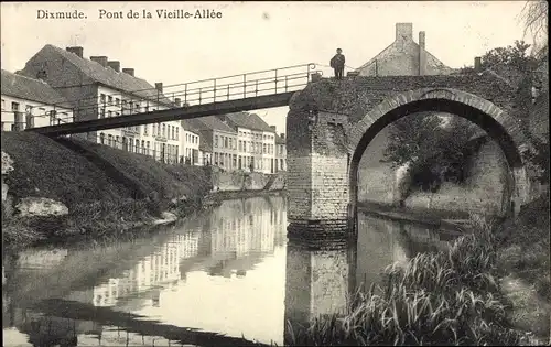 Ak Diksmuide Dixmude Westflandern, Pont de la Vieille-Allee