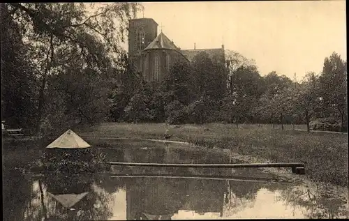 Ak Tongerlo Flandern Antwerpen, Abdij van Tongerloo,  Klosterruine, See