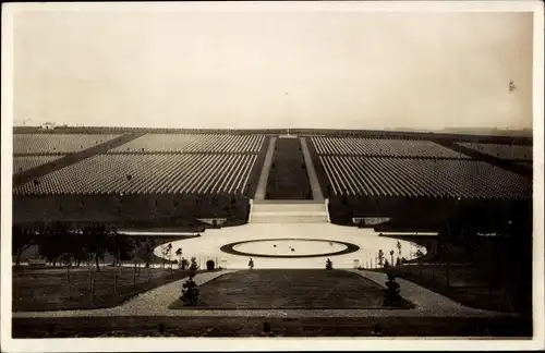 Ak Argonne Meuse, Cemetery, General view, tombs