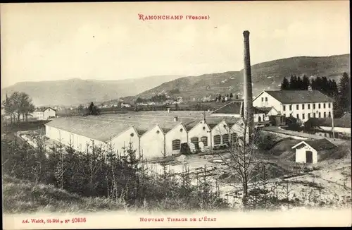 Ak Ramonchamp Vosges, Nouveau Tissage de l'État