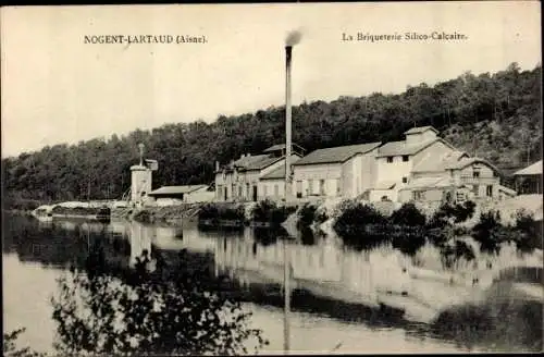 Ak Nogent l’Artaud Aisne, La Briqueterie Silico Calcaire