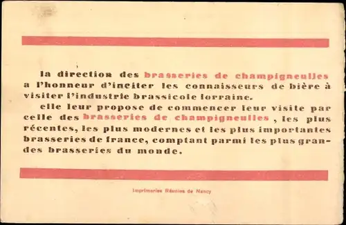 Ak Champigneulles Meurthe et Moselle, Innenansichten der Brauerei