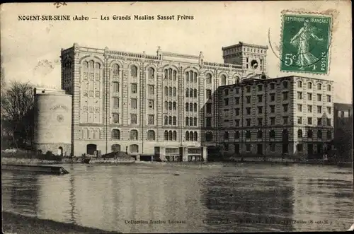 Ak Nogent sur Seine Aube, Les Grands Moulins Sassot Frères