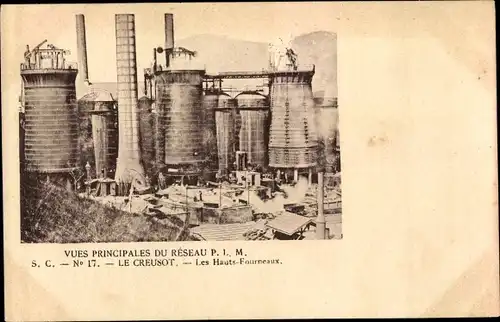 Ak Le Creusot Saône et Loire, Le Creusot, les Hauts Fourneaux