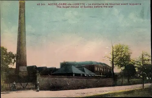 Ak Ablain Saint Nazaire Pas de Calais, Notre Dame de Lorette, Nationalfriedhof, Fabrik