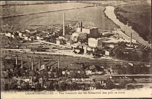 Ak Champigneulles Meurthe et Moselle, Vue sur les Brasseries, Brauerei