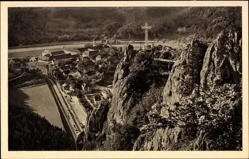 Ak Beuron an der Donau Württemberg, Oberes Donautal, Beuron mit Petersfelsen