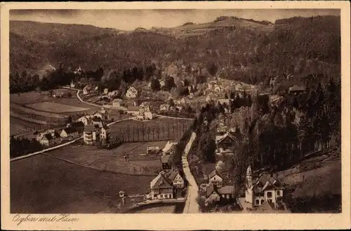 Ak Oybin Oberlausitz, Panorama, Mit Hain