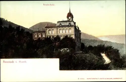 Ak Neustadt an der Weinstraße, Realschule, Außenansicht