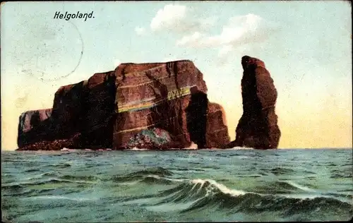 Ak Helgoland, Steilküste, Felsen
