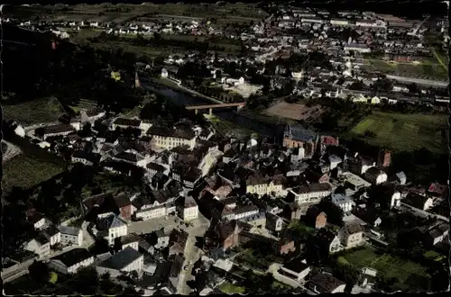 Ak Saarburg an der Saar Bezirk Trier, Panorama, Luftbild