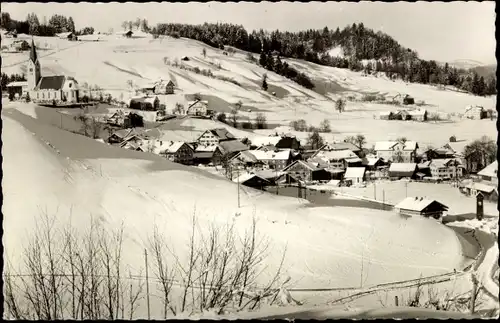 Ak Bihlerdorf Seifriedsberg Blaichach im Allgäu, Panorama, Schnee, Winterlandschaft