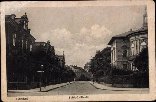 Ak Landau in der Pfalz, Schloss-Straße