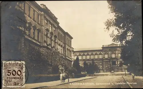 Ak Kaiserslautern in der Pfalz, Gymnasium und Gewerbe-Museum