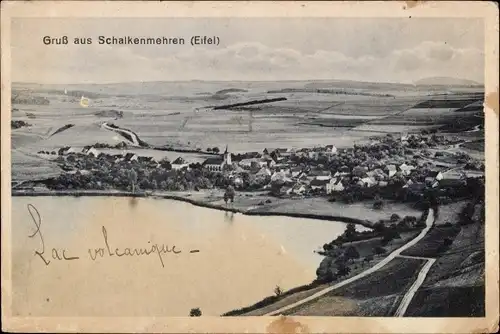 Ak Schalkenmehren in der Eifel, Panorama