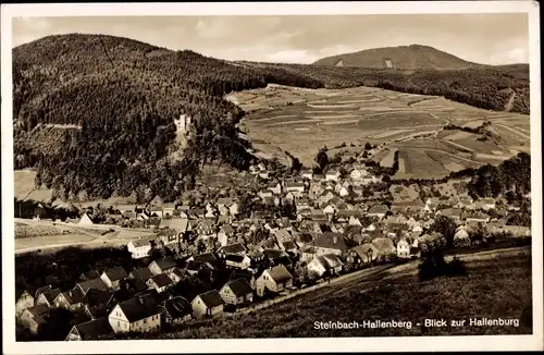 Ak Steinbach Hallenberg im Thüringer Wald, Blick zur Hallenburg