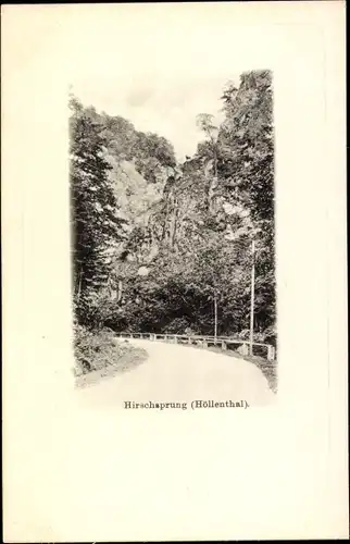 Ak Buchenbach im Schwarzwald, Hirschsprung im Höllental, Straßenpartie