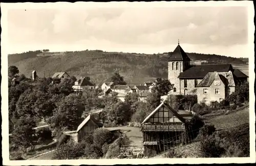 Ak Rurberg Simmerath in der Eifel, Teilansicht mit Kirche