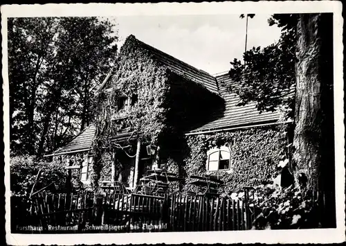Ak Dubí Eichwald Region Aussig, Forsthaus Restaurant Schweißjäger