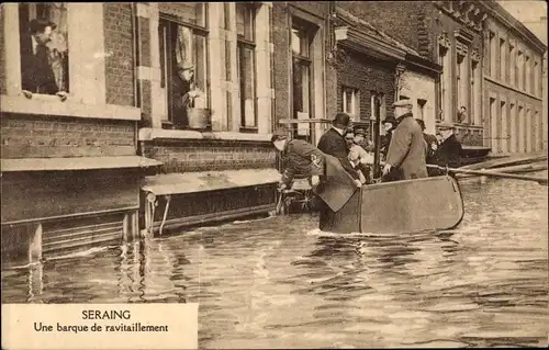 Ak Seraing Wallonien Lüttich, Une barque de ravitaillement