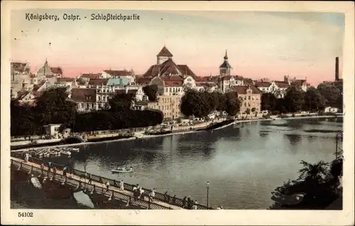 Ak Kaliningrad Königsberg Ostpreußen, Schlossteichpartie