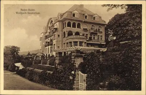 Ak Baden Baden am Schwarzwald, Waldpark-Sanatorium