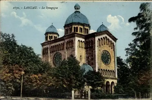 Ak Landau in der Pfalz, Synagoge