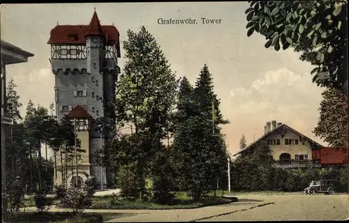 Ak Grafenwöhr in der Oberpfalz Bayern, Tower