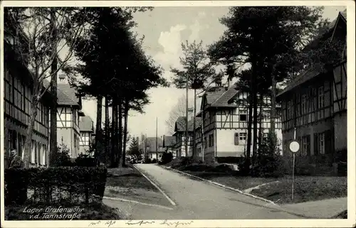 Ak Grafenwöhr in Bayern, Blick von der Tannstraße, Truppenlager