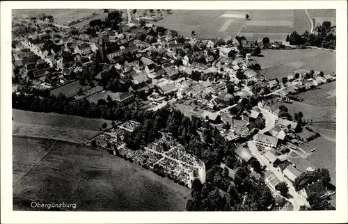 Ak Obergünzburg im Ostallgäu, Fliegeraufnahme