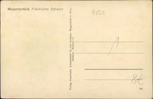 Ak Waischenfeld in der Fränkischen Schweiz Bayern, Gesamtansicht