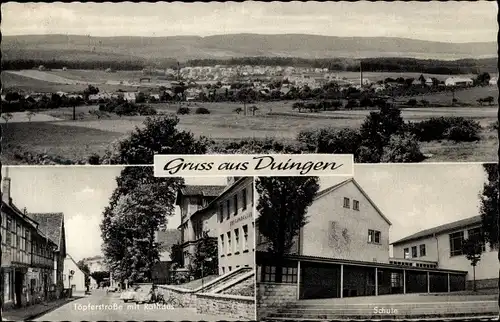 Ak Duingen in Niedersachsen, Panorama, Schule, Rathaus, Töpferstraße