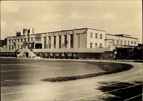 Ak Greiz im Vogtland, Sportschule Kurt Rödel, Sportplatz