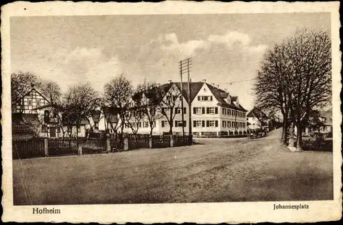 Ak Hofheim Unterfranken, Johannesplatz