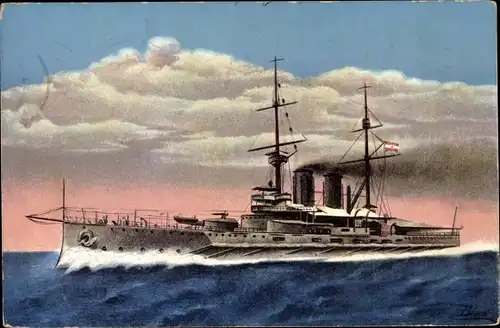 Ak Österreichisches Kriegsschiff, SMS Radetzky, Schlachtschiff