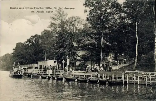 Ak Berlin Zehlendorf, Schlachtensee, Neue Fischerhütte