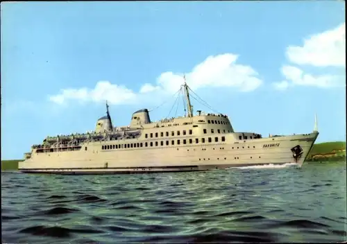 Ak Eisenbahnfährschiff MS Saßnitz der Deutschen Reichsbahn