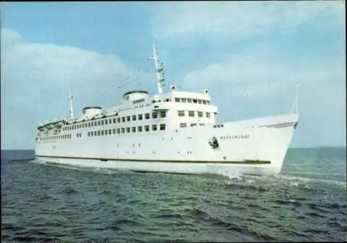Ak Fährschiff Warnemünde