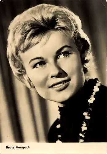 Ak Schauspielerin Beate Hanspach, Portraitfoto, Die schwarze Galeere